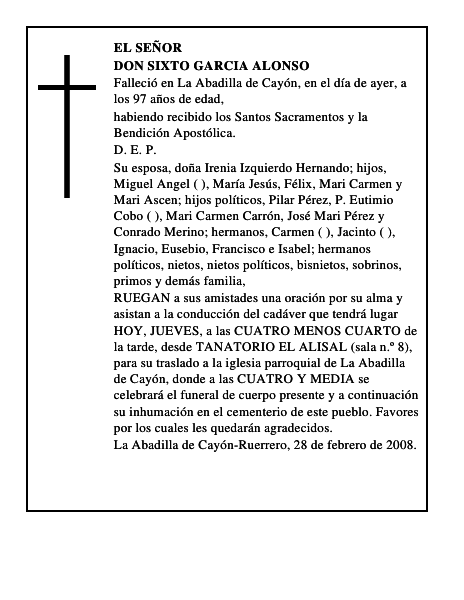 DON SIXTO GARCIA ALONSO