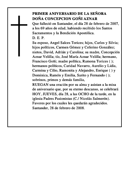 DOÑA CONCEPCION GOÑI AZNAR
