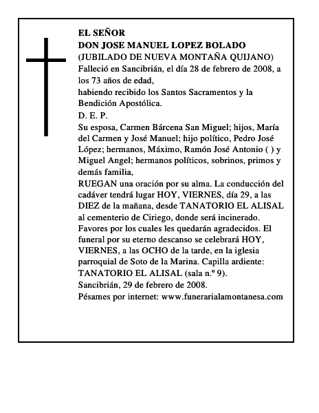DON JOSE MANUEL LOPEZ BOLADO