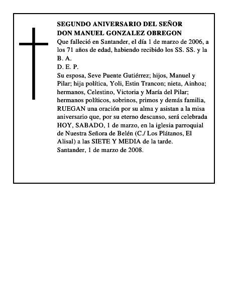 DON MANUEL GONZALEZ OBREGON