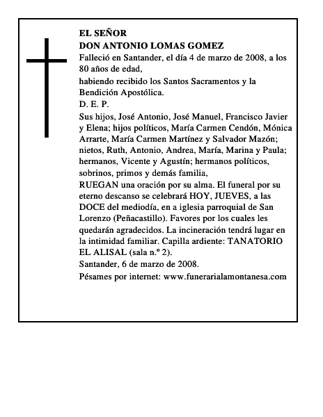DON ANTONIO LOMAS GOMEZ