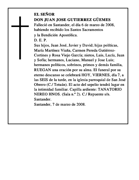 DON JUAN JOSE GUTIERREZ GÜEMES