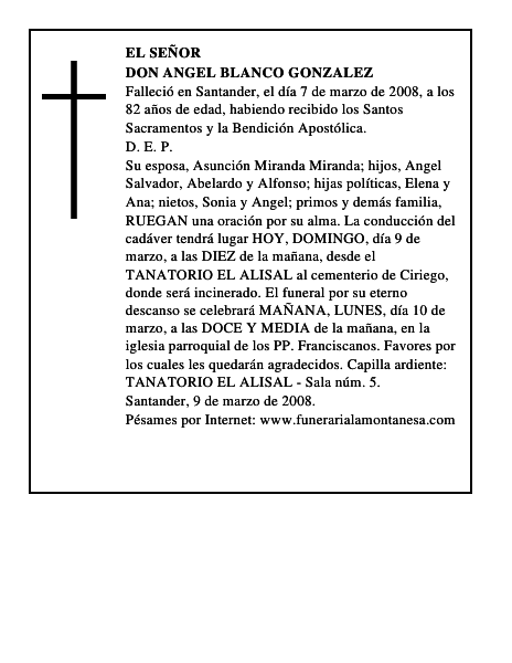 DON ANGEL BLANCO GONZALEZ