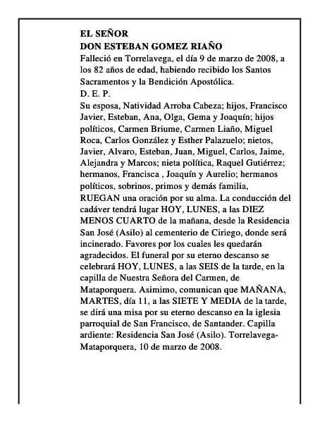 DON ESTEBAN GOMEZ RIAÑO