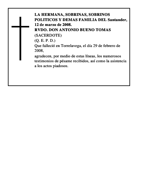 RVDO. DON ANTONIO BUENO TOMAS