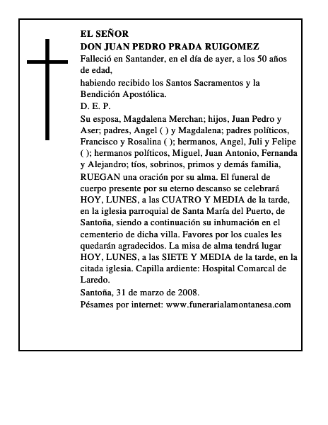DON JUAN PEDRO PRADA RUIGOMEZ