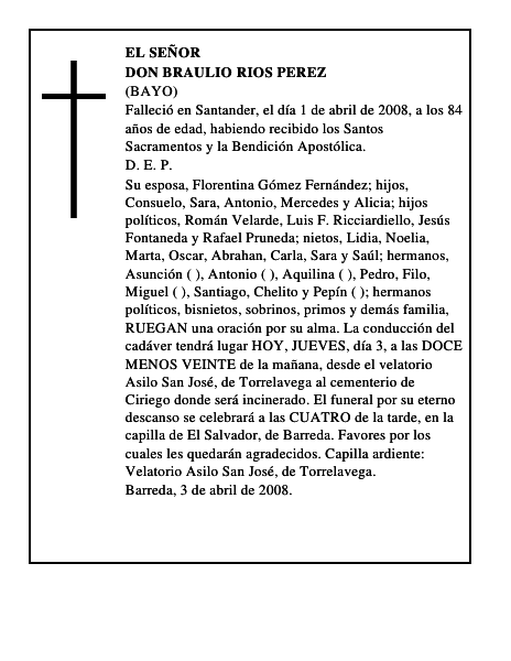DON BRAULIO RIOS PEREZ