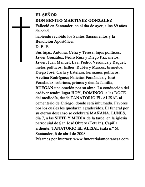 DON BENITO MARTINEZ GONZALEZ