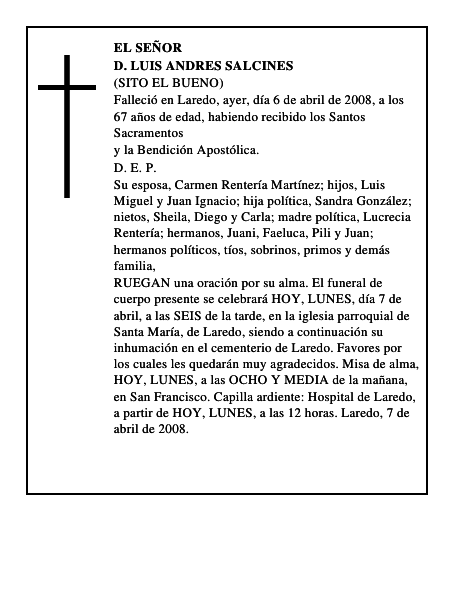 D. LUIS ANDRES SALCINES