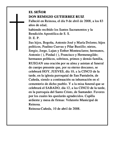 DON REMIGIO GUTIERREZ RUIZ