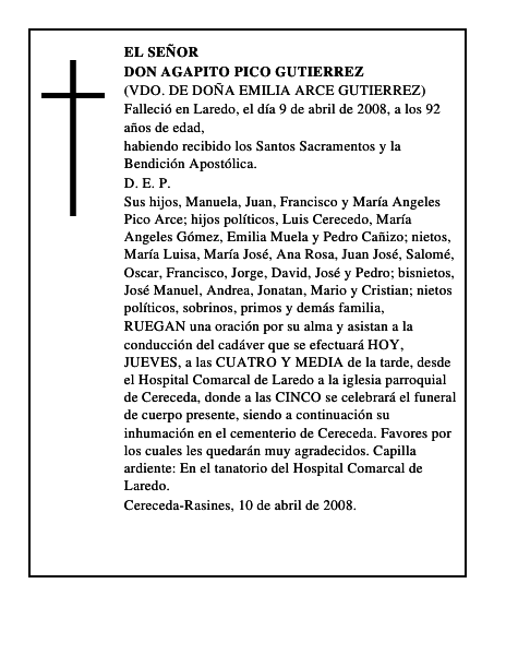DON AGAPITO PICO GUTIERREZ