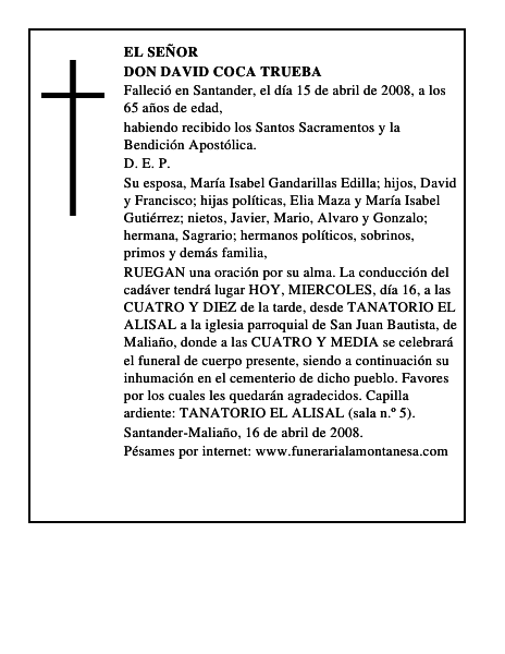 DON DAVID COCA TRUEBA