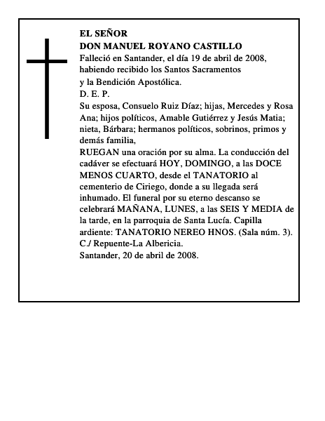 DON MANUEL ROYANO CASTILLO