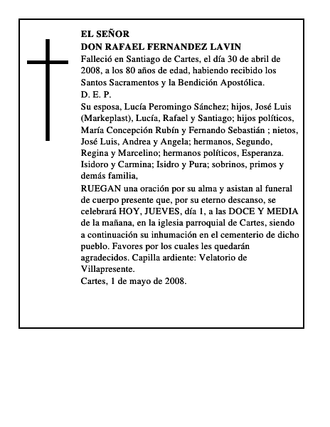 DON RAFAEL FERNANDEZ LAVIN