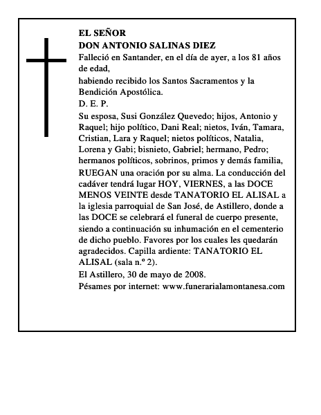 DON ANTONIO SALINAS DIEZ