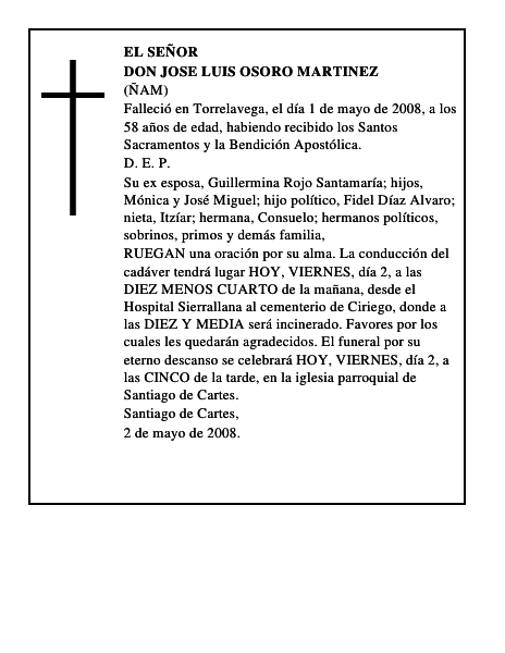 DON JOSE LUIS OSORO MARTINEZ