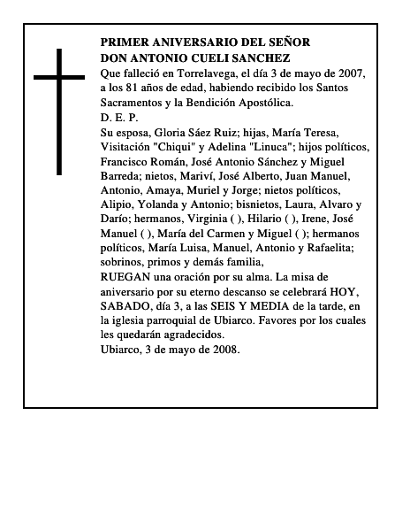 DON ANTONIO CUELI SANCHEZ