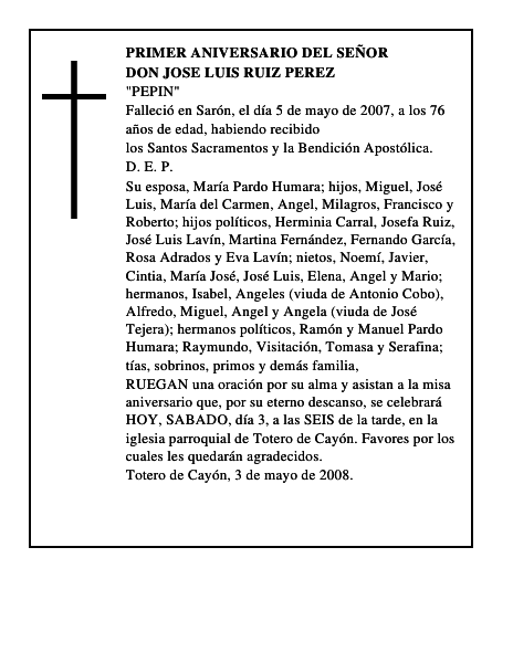 DON JOSE LUIS RUIZ PEREZ
