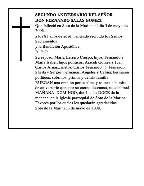 DON FERNANDO SALAS GOMEZ