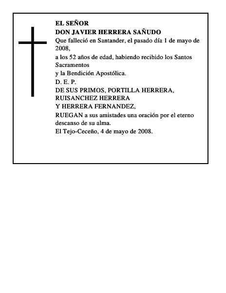 DON JAVIER HERRERA SAÑUDO