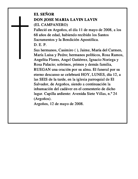 DON JOSE MARIA LAVIN LAVIN