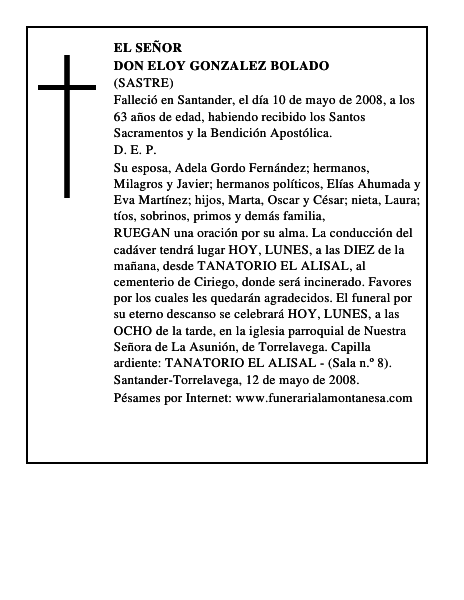 DON ELOY GONZALEZ BOLADO