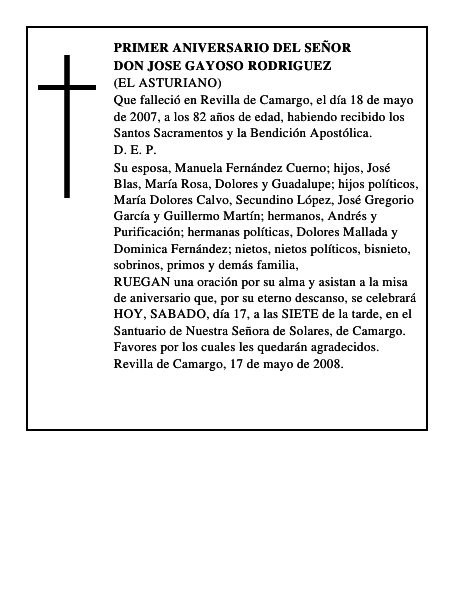 DON JOSE GAYOSO RODRIGUEZ