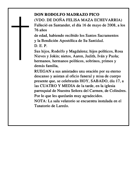 DON RODOLFO MADRAZO PICO