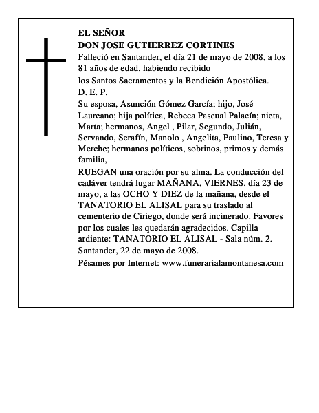 DON JOSE GUTIERREZ CORTINES
