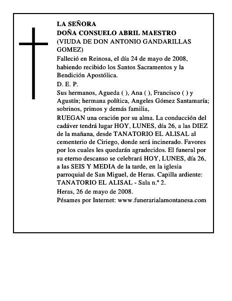 DOÑA CONSUELO ABRIL MAESTRO