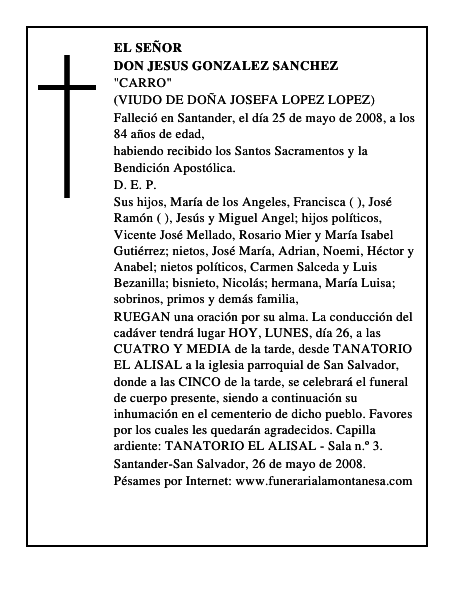 DON JESUS GONZALEZ SANCHEZ