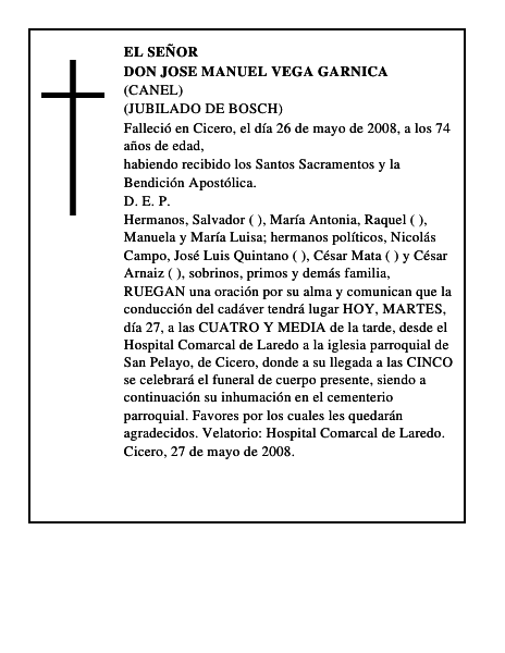 DON JOSE MANUEL VEGA GARNICA