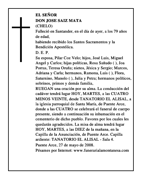 DON JOSE SAIZ MATA