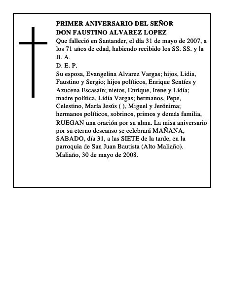 DON FAUSTINO ALVAREZ LOPEZ