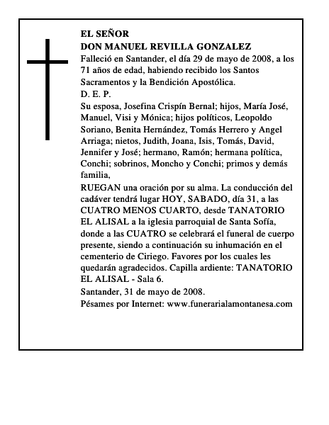DON MANUEL REVILLA GONZALEZ