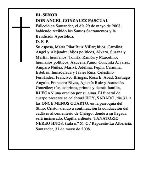 DON ANGEL GONZALEZ PASCUAL