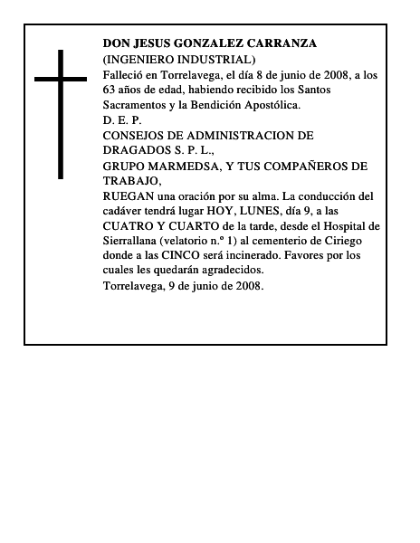 DON JESUS GONZALEZ CARRANZA