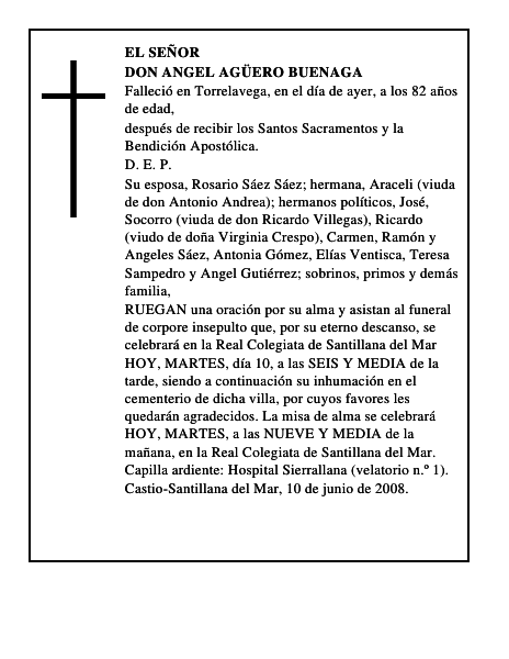 DON ANGEL AGÜERO BUENAGA