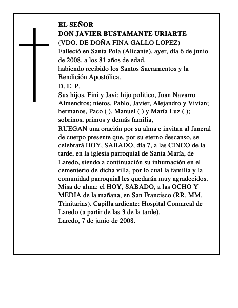 DON JAVIER BUSTAMANTE URIARTE