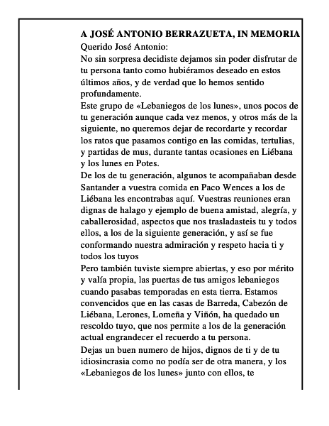 A José Antonio Berrazueta, in memoria