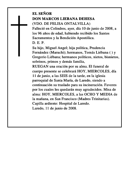 DON MARCOS LIEBANA DEHESA