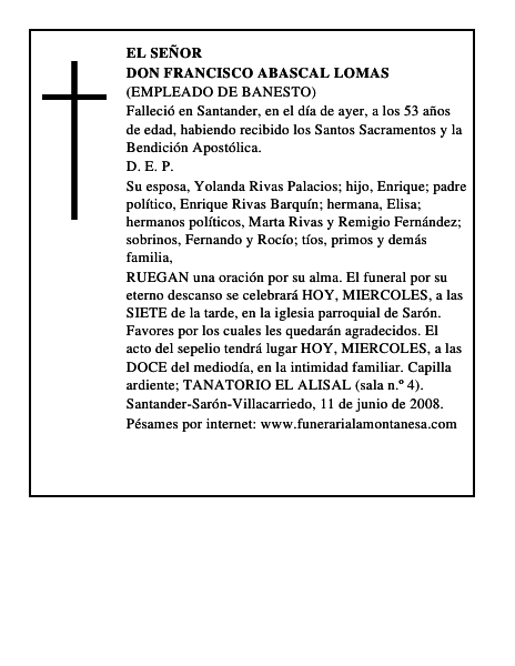 DON FRANCISCO ABASCAL LOMAS
