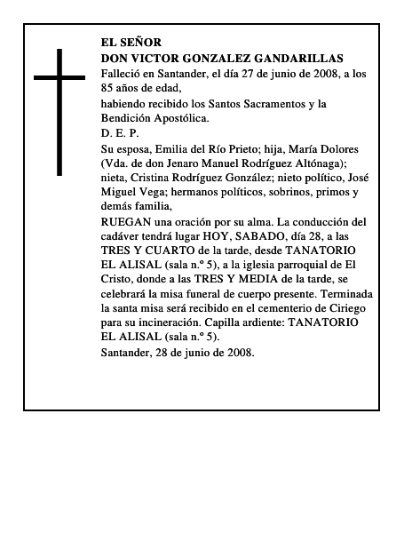 DON VICTOR GONZALEZ GANDARILLAS