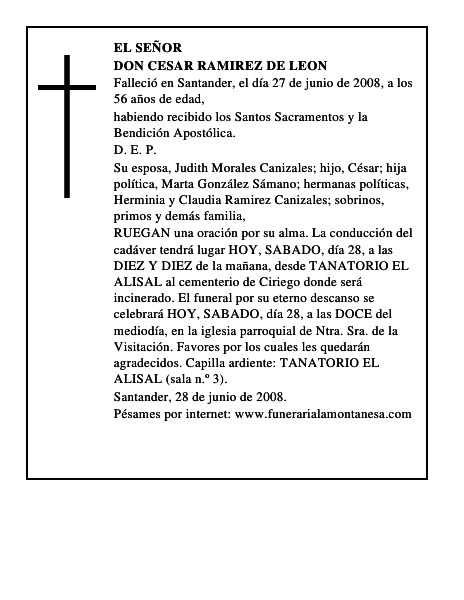 DON CESAR RAMIREZ DE LEON