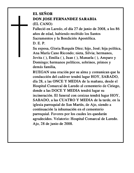 DON JOSE FERNANDEZ SARABIA