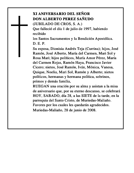 DON ALBERTO PEREZ SAÑUDO