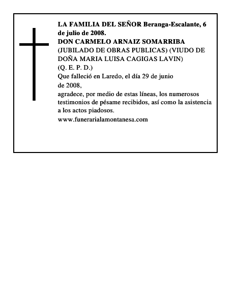 DON CARMELO ARNAIZ SOMARRIBA