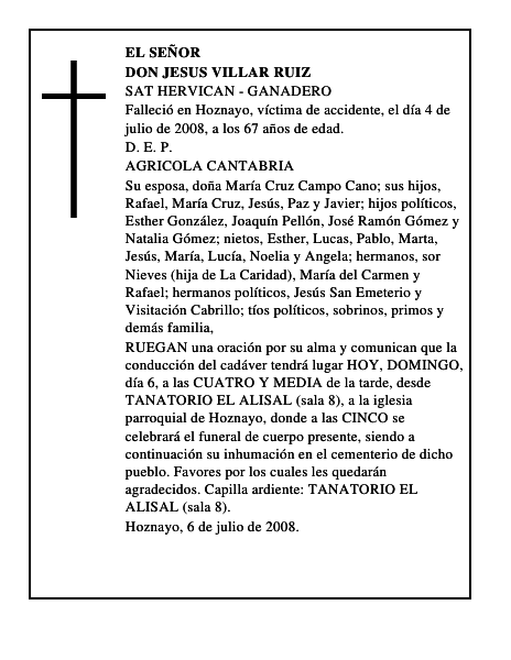 DON JESUS VILLAR RUIZ