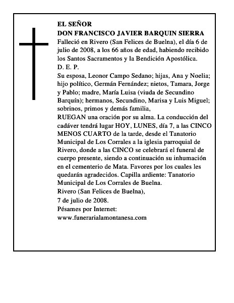 DON FRANCISCO JAVIER BARQUIN SIERRA