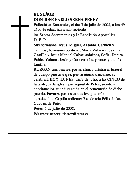 DON JOSE PABLO SERNA PEREZ